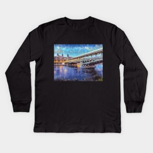 Midnight in Paris, Pont de Bir-Hakeim Kids Long Sleeve T-Shirt